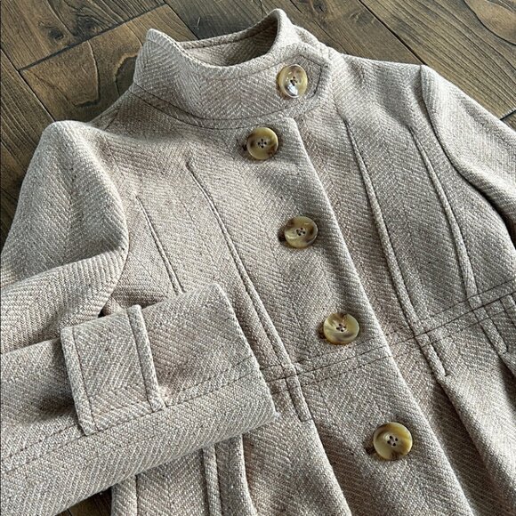Sisley Tan Wool Blend Coat - Picture 6 of 7